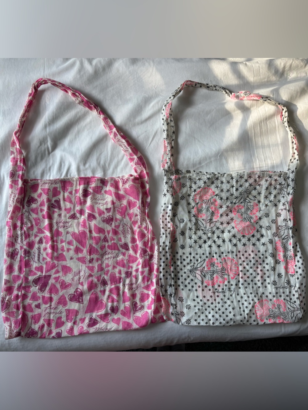 Set of 2 LIMITED EDITION Valentine’s Free People Tote bags